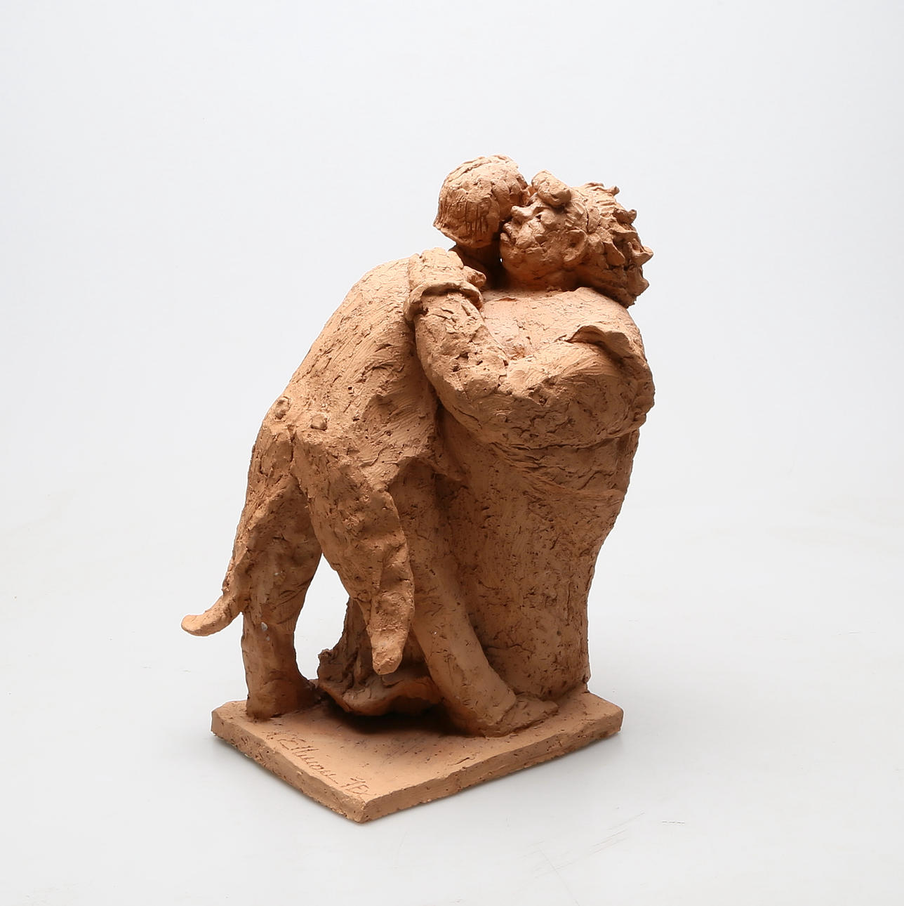 OIDENTIFIERAD KONSTNÄR. Sculpture, ceramics, signed K. Ellman.