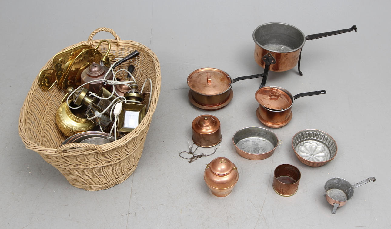 PARTI Koppar-o. mässingsföremål mest 1900-tal.