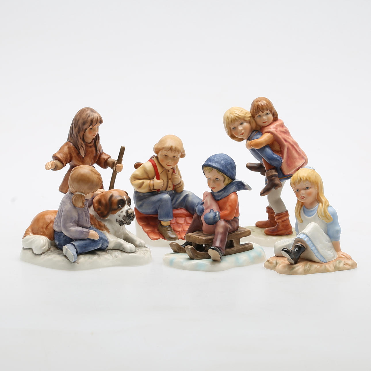 FIGURER, 6 stk, Astrid Lindgren, Hummel, Goebel.