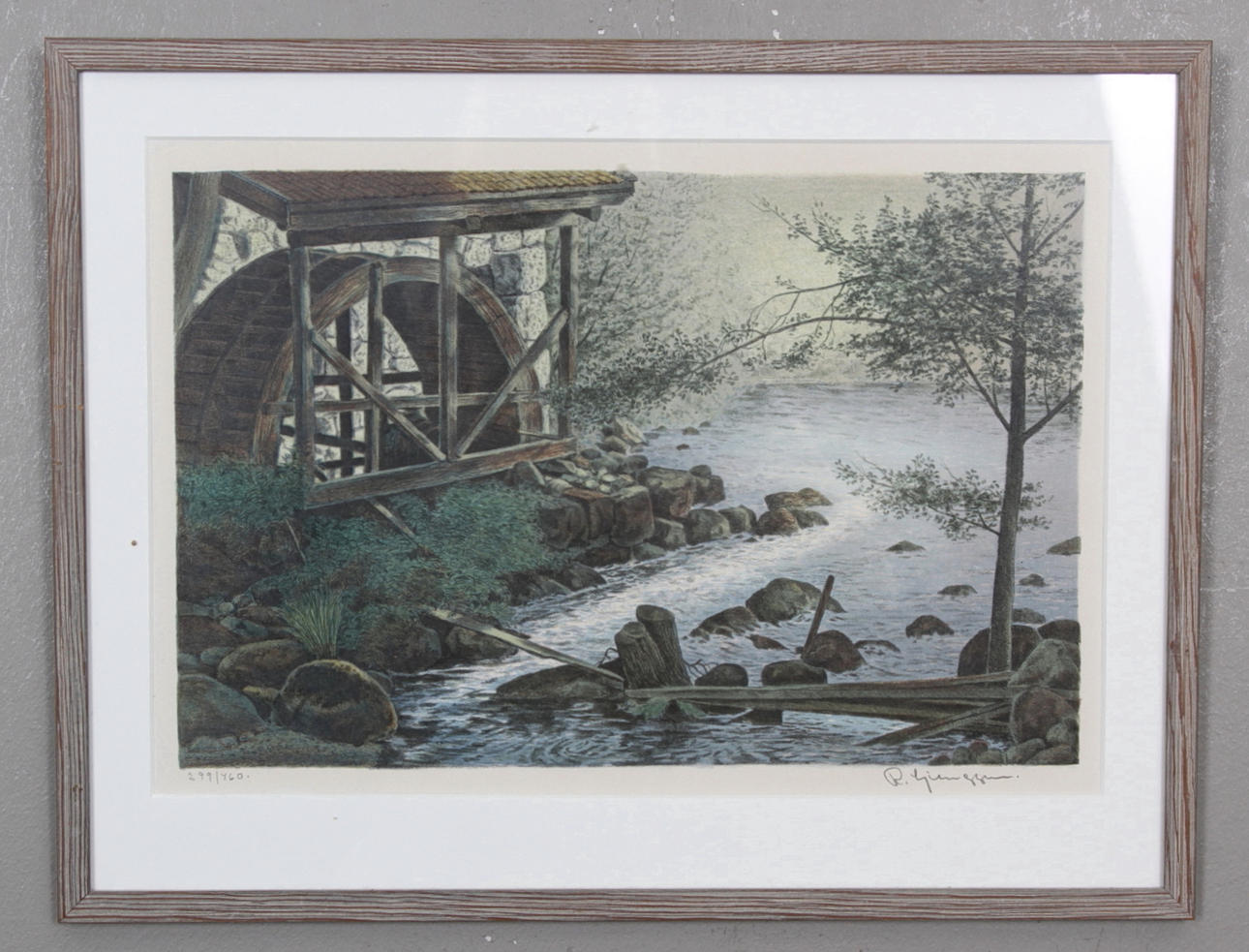 REINHOLD LJUNGGREN. Färglitografier, 2 st, signerade och numrerade.