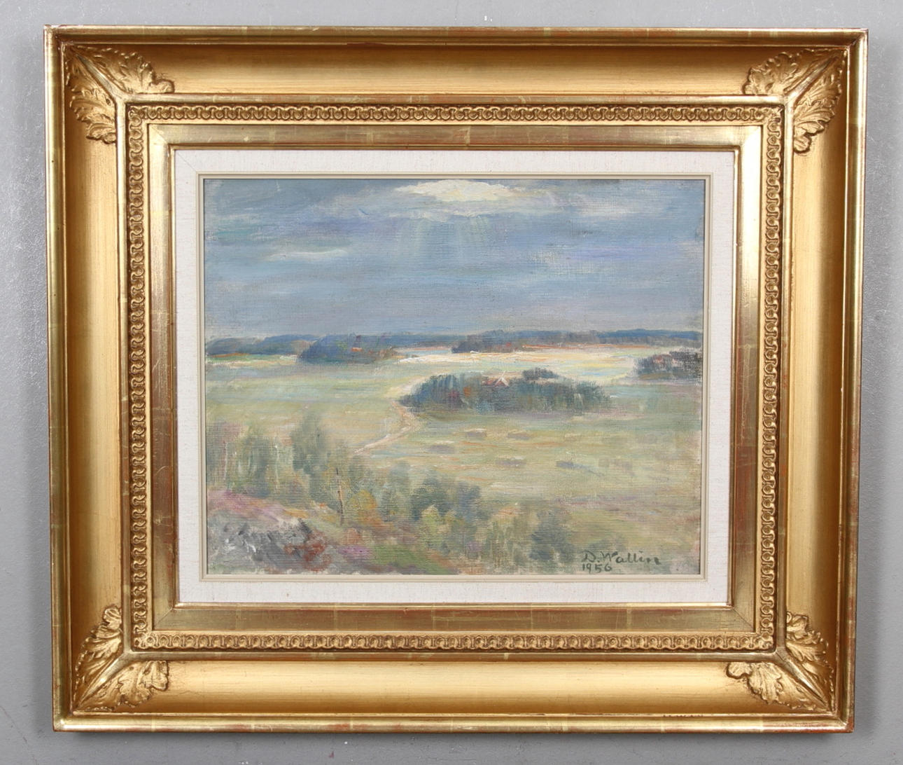 DAVID WALLIN. Motiv från Östra Stenby, Östergötland.