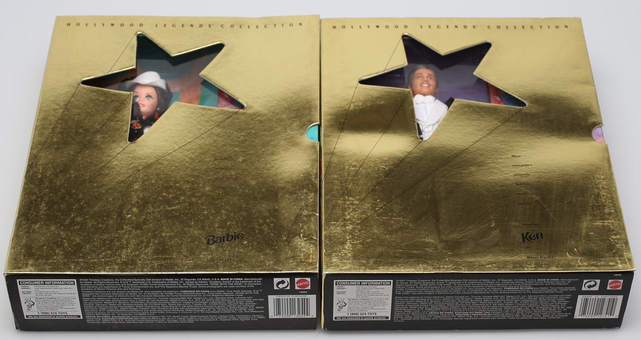 DOCKOR (2). Barbie och Ken, Hollywood Legends collections.
