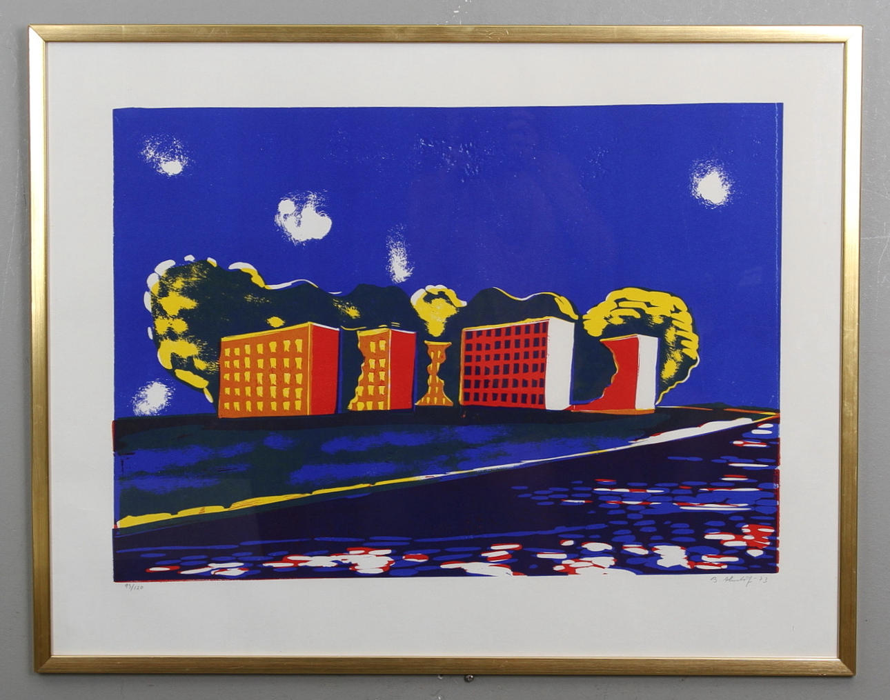 BERTIL ALMLÖF. Färglitografi, signerat och numrerat 93/120.