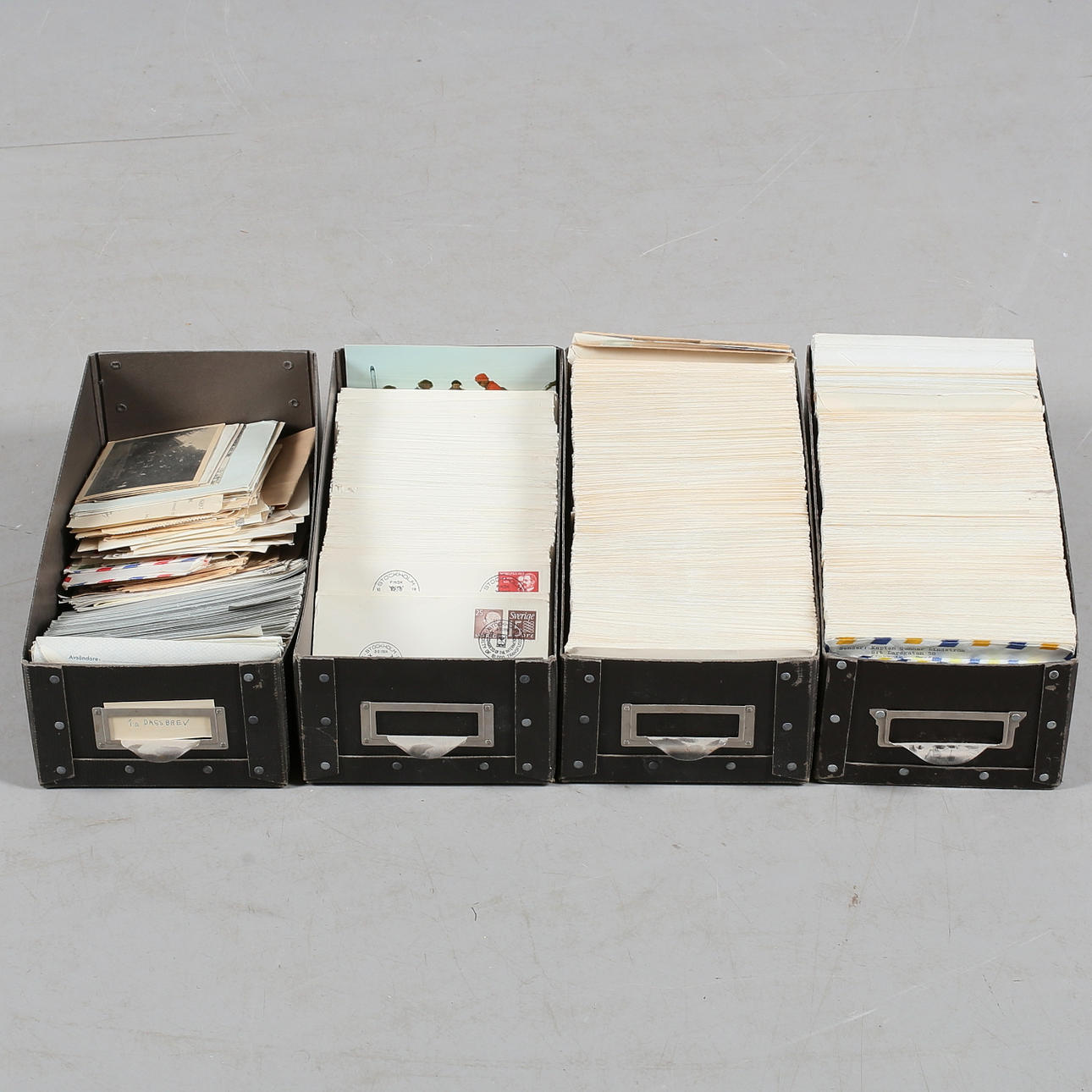 KORTLÅDOR, 4 st, Fdc och Brev.