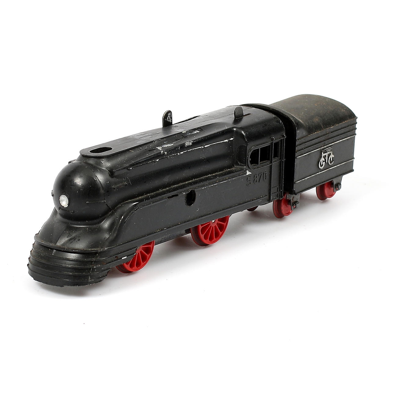 MÄRKLIN, Steam locomotive with tender, no. S 870, clockwork driven, H0. 1950s.