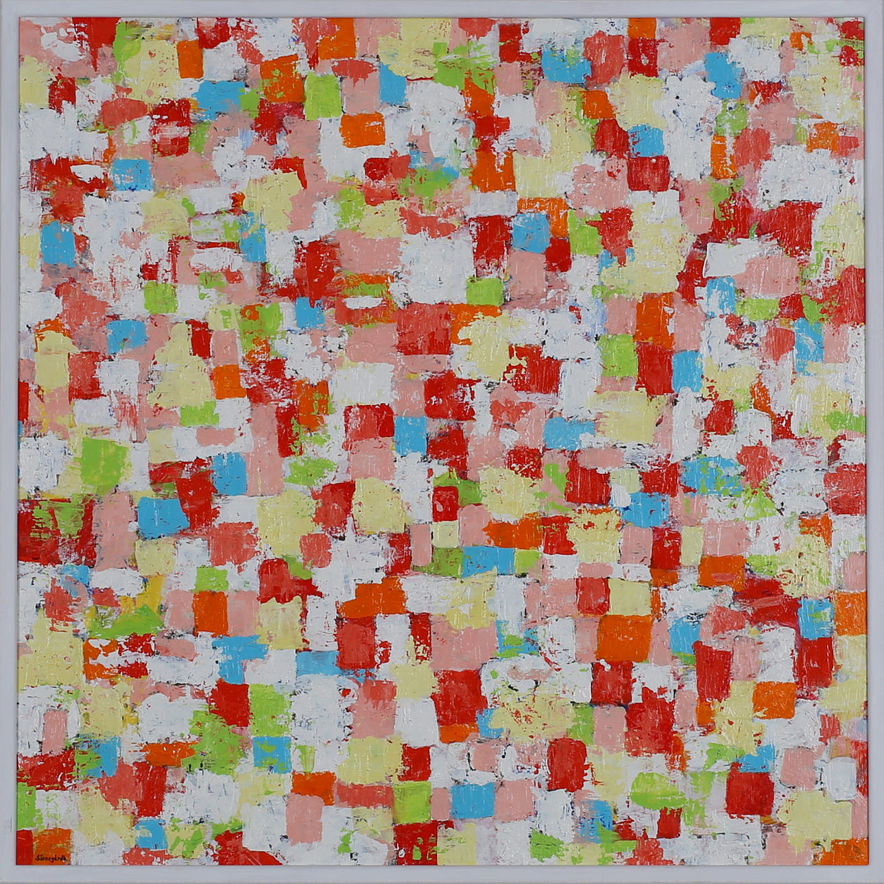 ULF SÄRNEGÅRDH. Komposition 358. Akryl på duk. Signerad Särnegårdh.