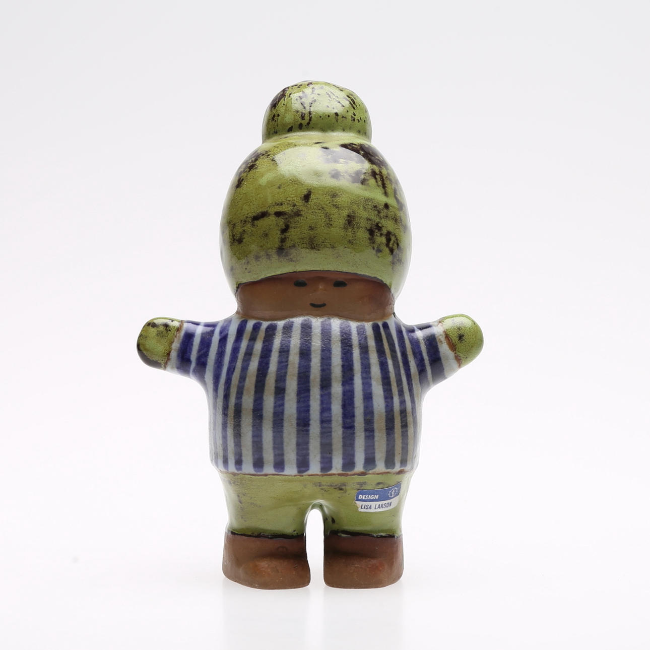 LISA LARSON Figur "Kalle", teilglasiertes Steinzeug.