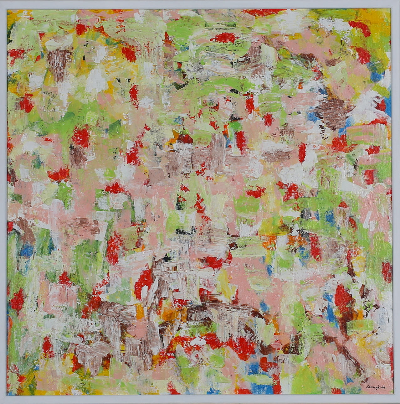 ULF SÄRNEGÅRDH. Komposition 355. Akryl på duk. Signerad Särnegårdh.