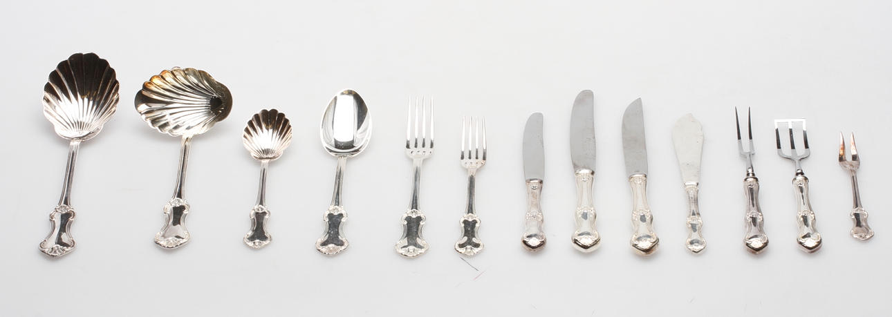 BESTICK, nysilver, 68 delar, "Patricia" 1900-tal.