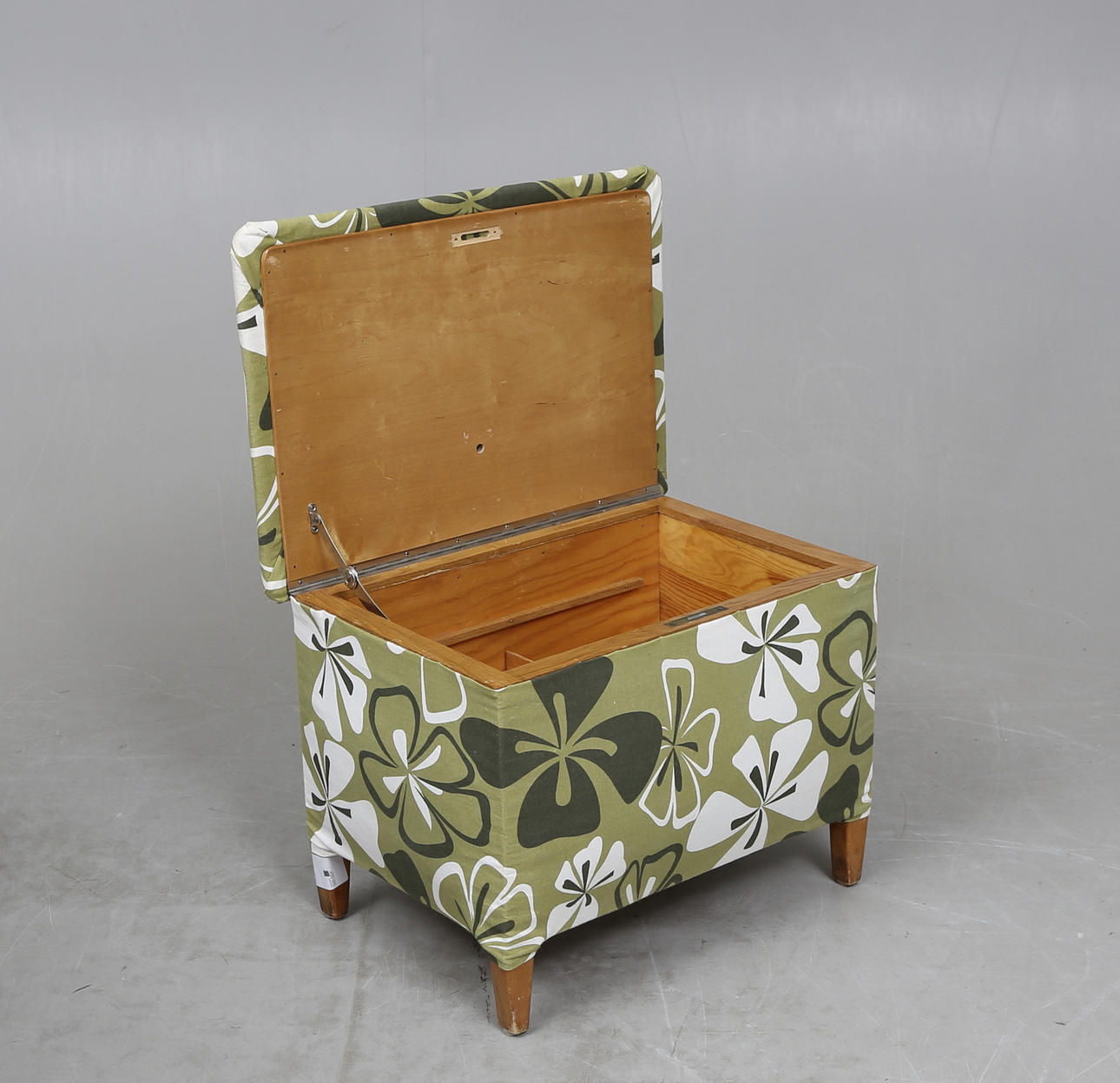 PALLET, with storage under cover, 1950s.