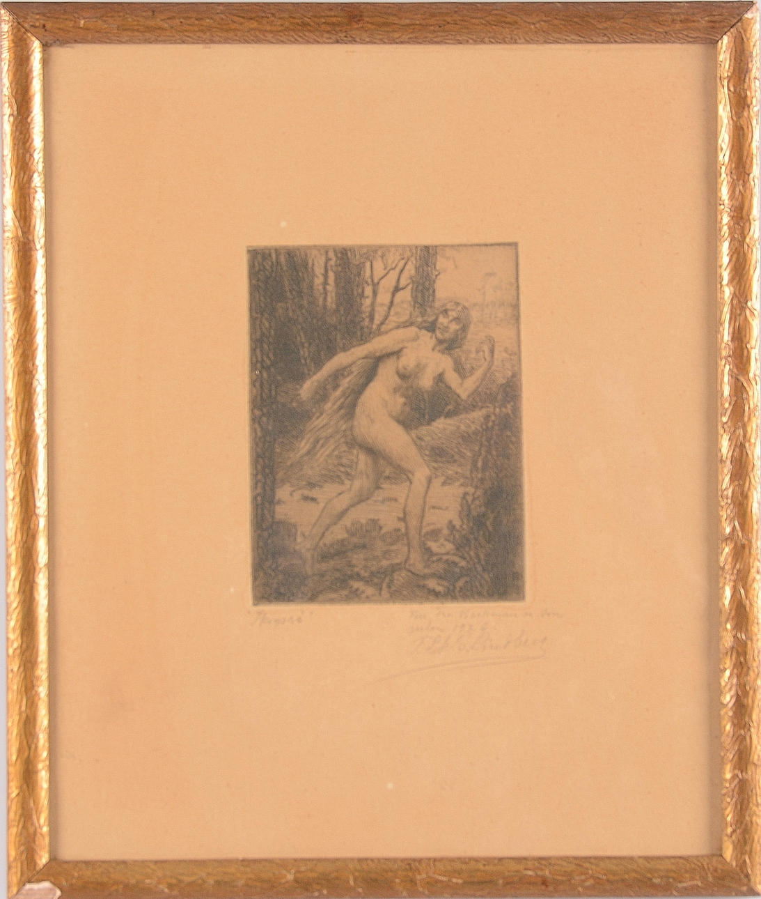 GARIBALDI LINDBERG. Etsning.