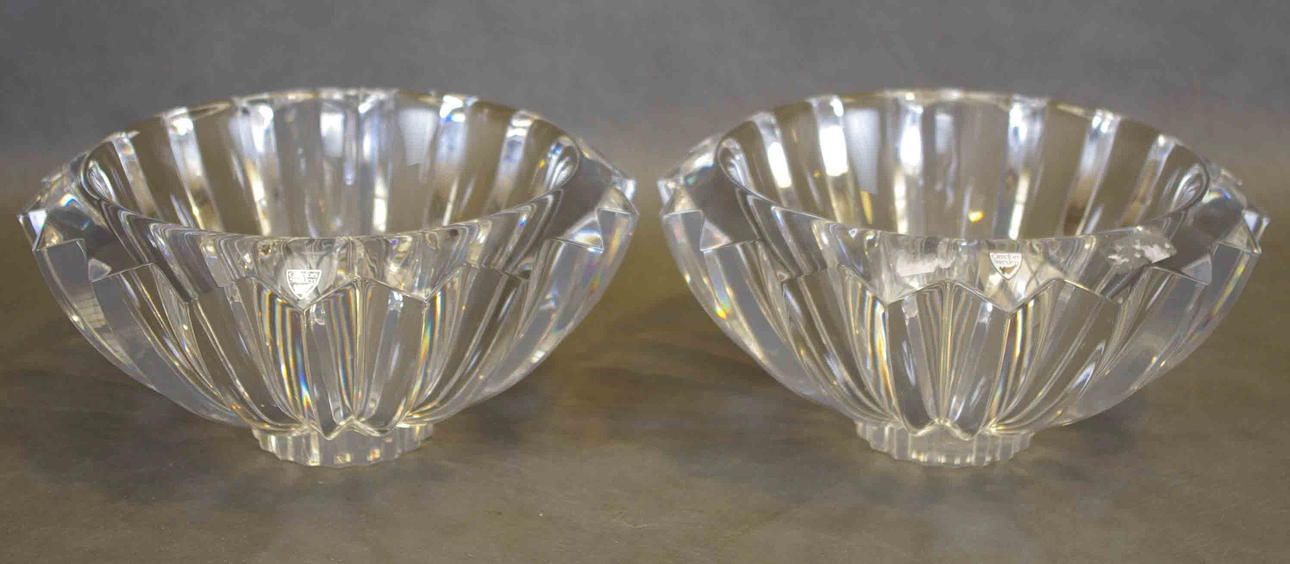 KRISTALLSKÅLAR, 1 par, "Zodiak", Erika Lagerbielke, Orrefors.