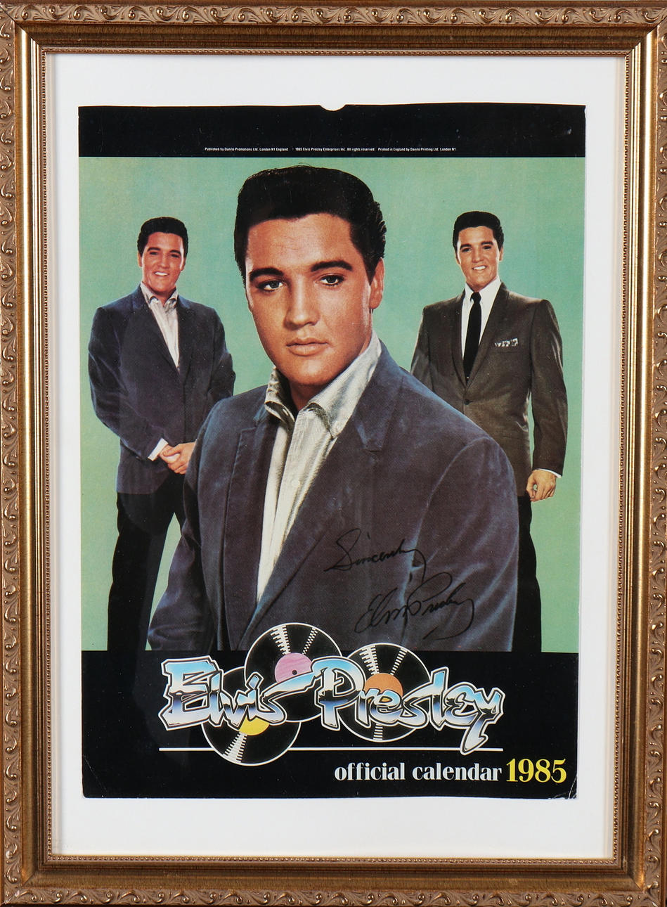CALENDAR, official calendar 1985, Elvis Presley.