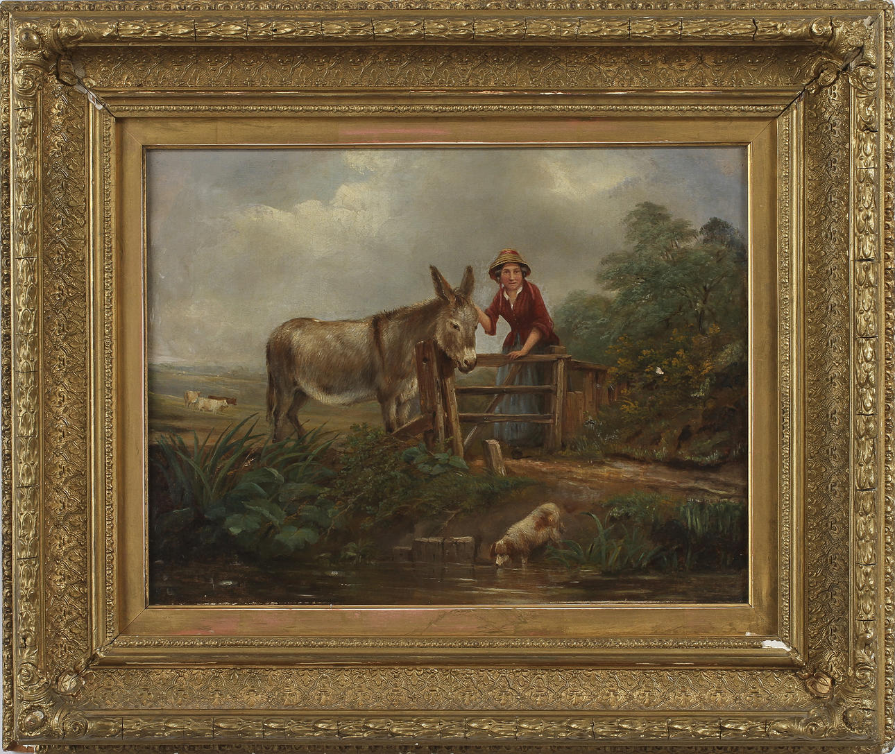 OKÄND KONSTNÄR, olja på duk, 1800-tal.