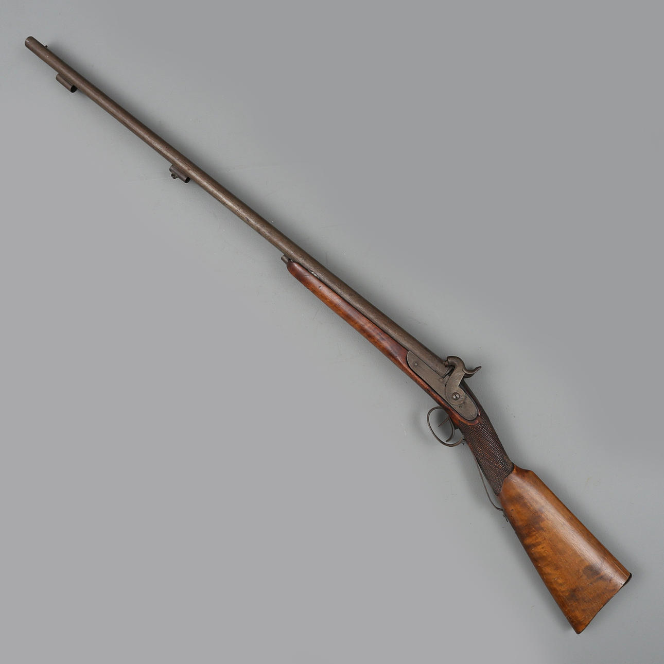SCHNALLENGEWEHR, Doppellauf, ca. 1850.