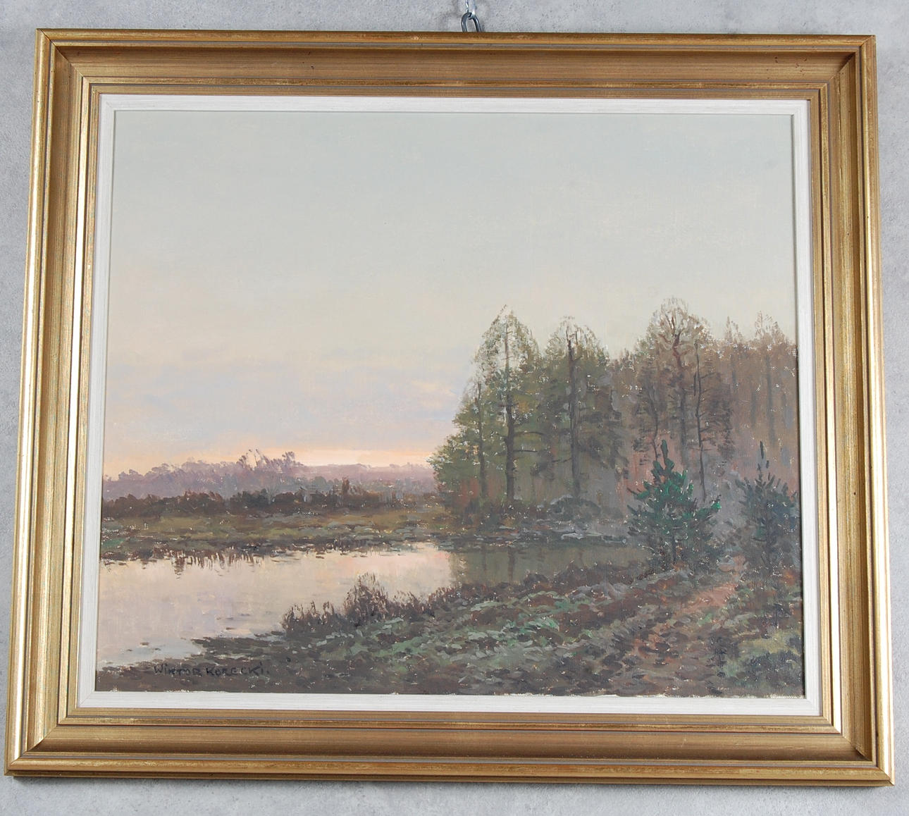 WICTOR KORECKI. Polen, 1890-1980, olja på duk, bär signatur.