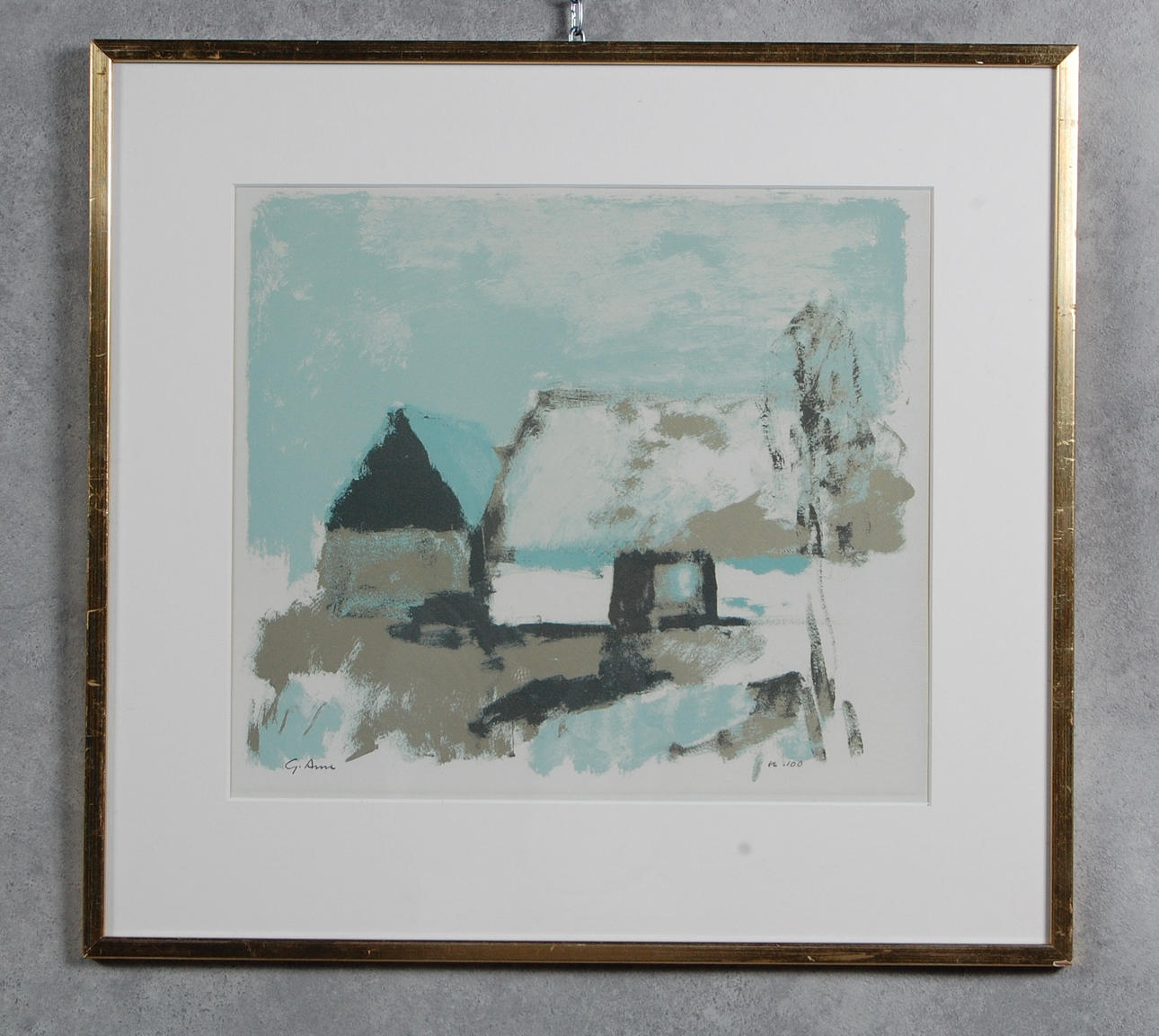 GUSTAV ARNE. originallitografi, signerad.