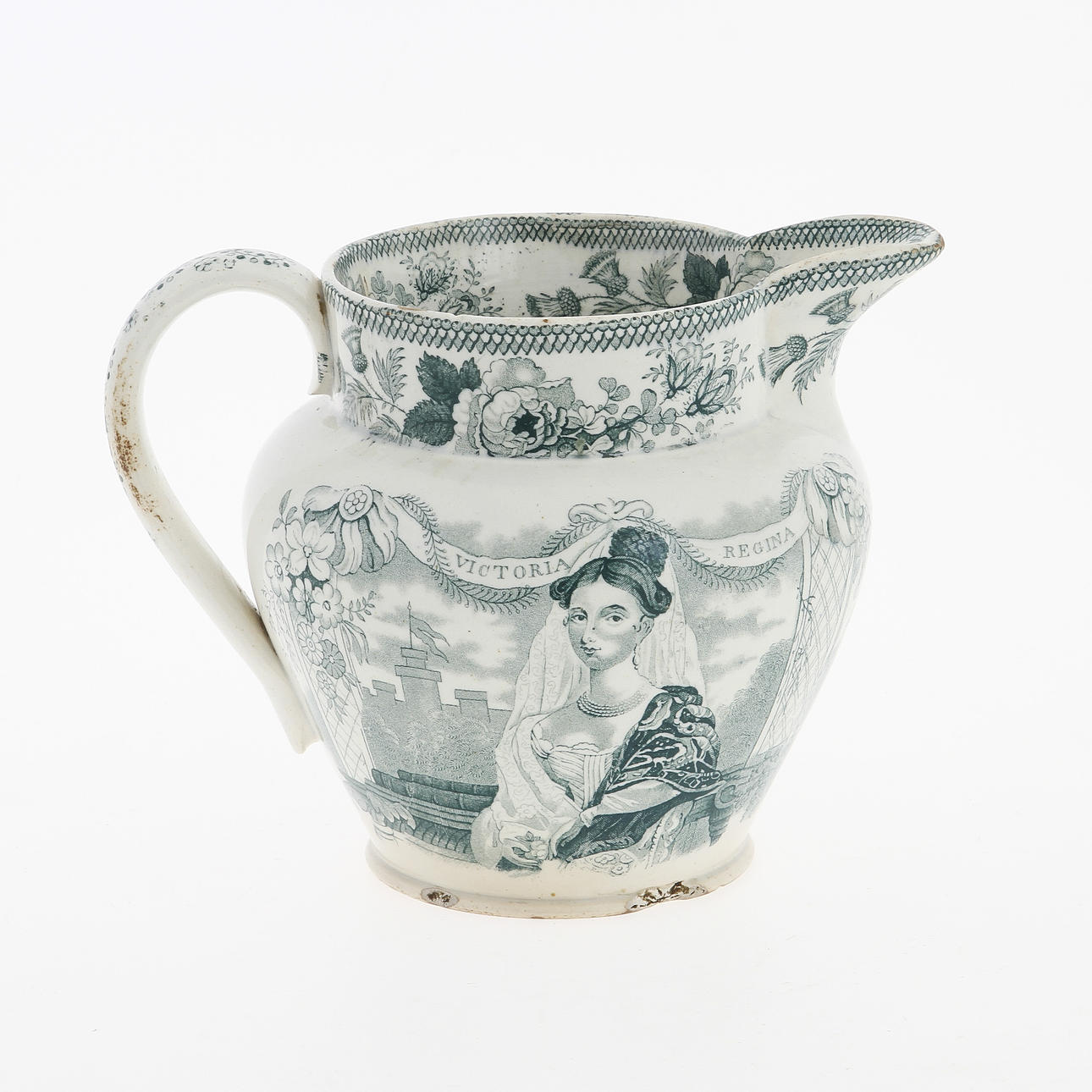 VICTORIANA, kanna. Flintgods, England 1800-talets mitt. Okänd tillverkare.