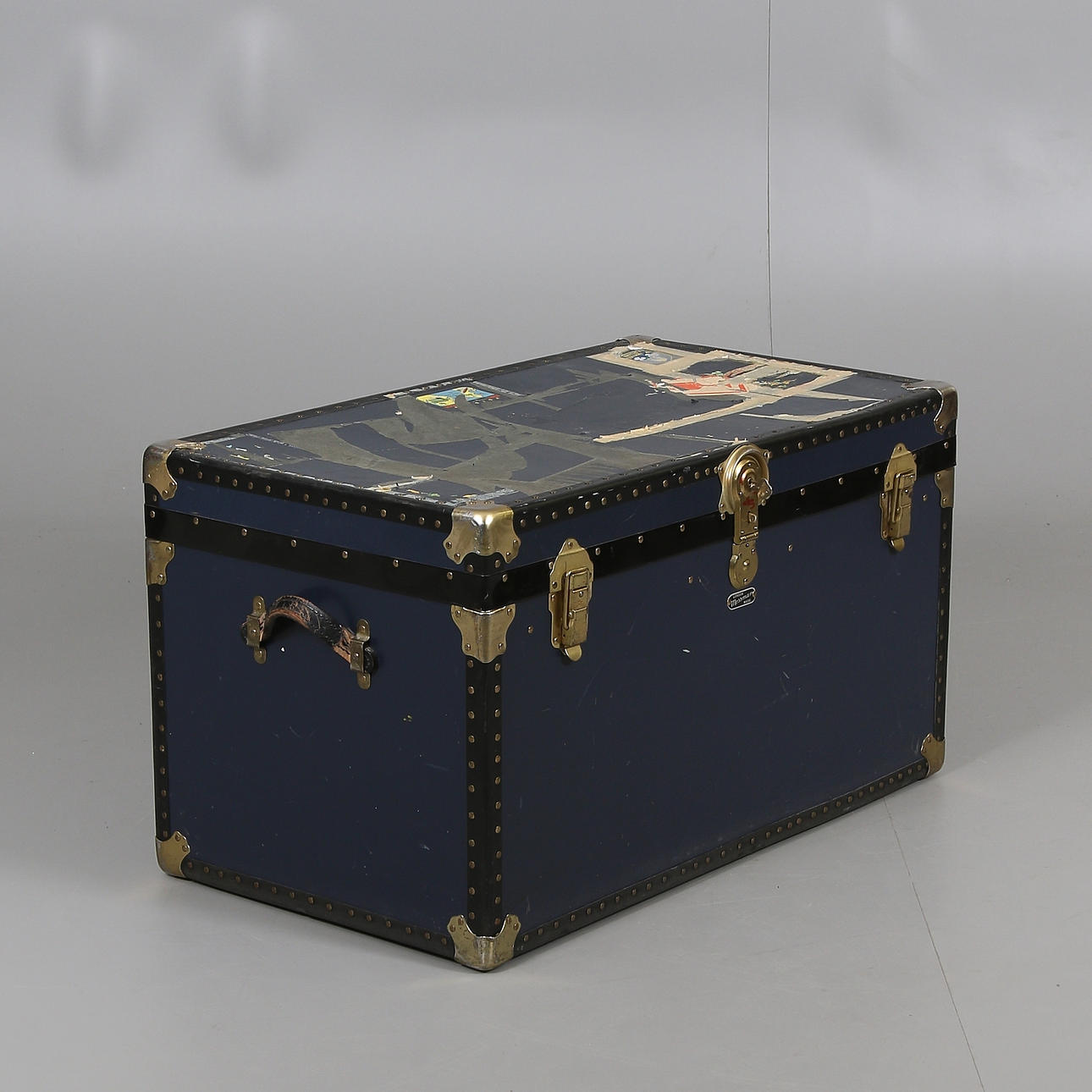 KOFFER, Pappe, Messing, Mossman, London, 1900.