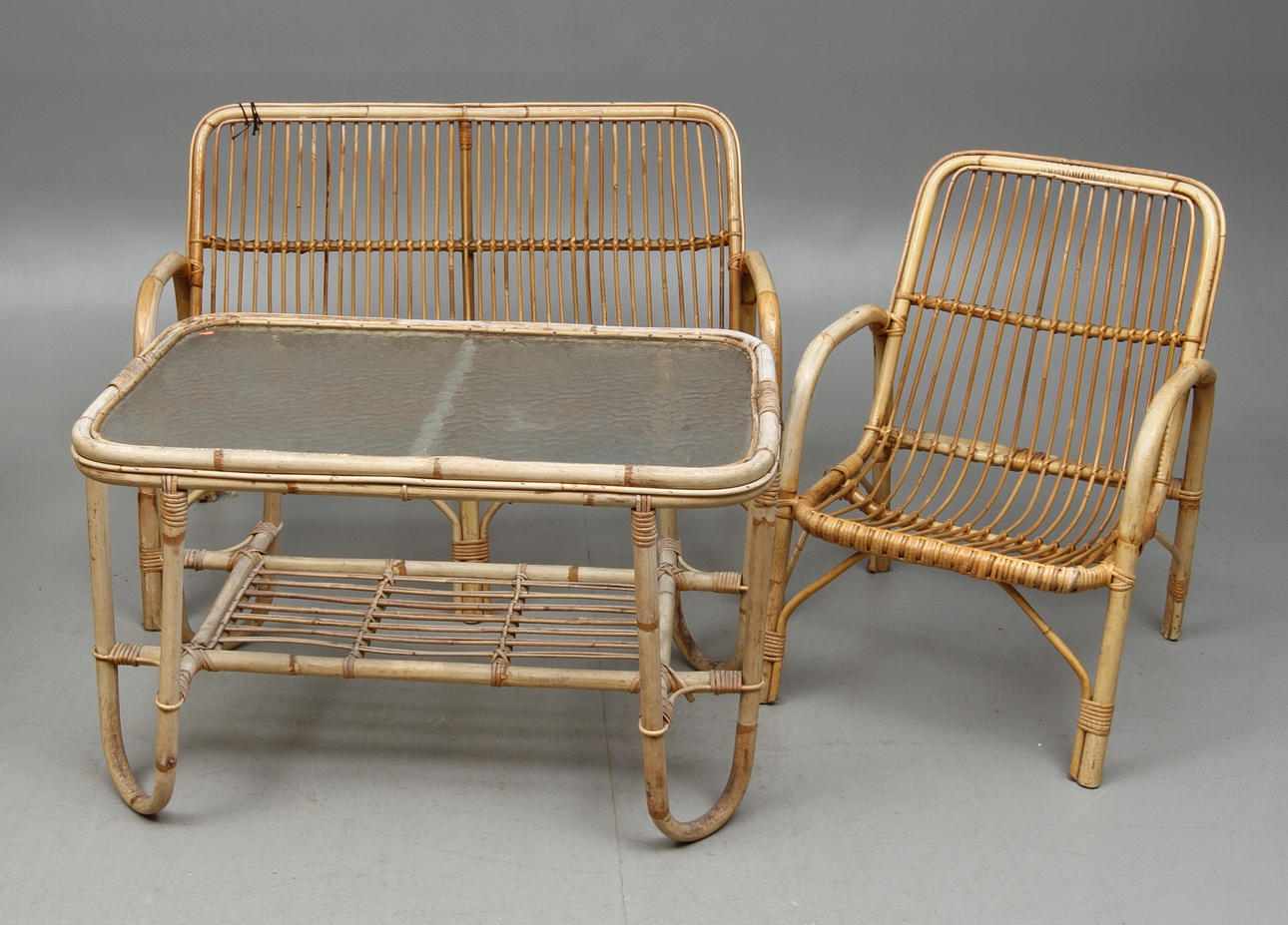 SITTGRUPP, 3 delar, rotting, 1900-talets andra hälft.