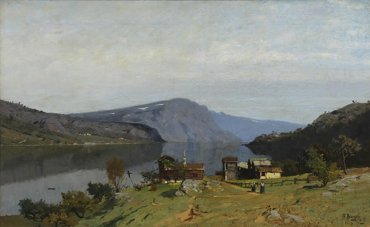 FREDRIK BORGEN, olja på pannå, sign o dat Paris 78.