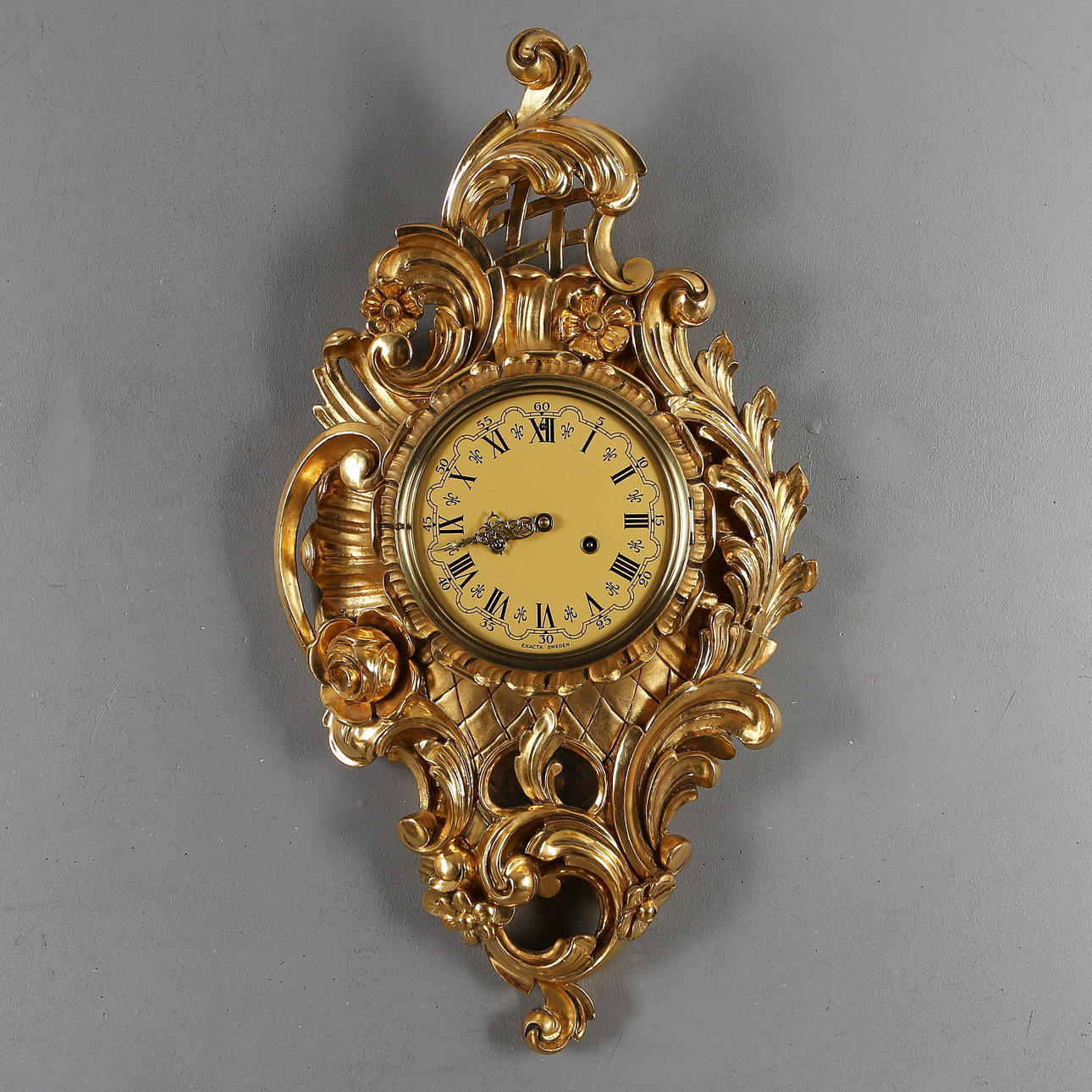 VÄGGPENDYL, rokokostil, Exacta Sweden, 1900-tal.