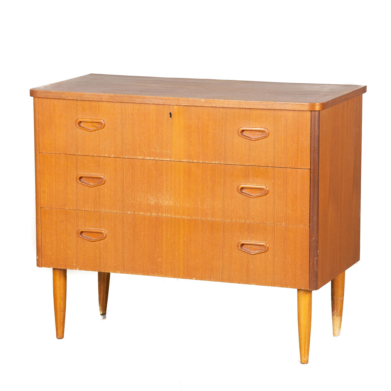 BYRÅ, 3-lådig, teak, 1900-talets mitt.