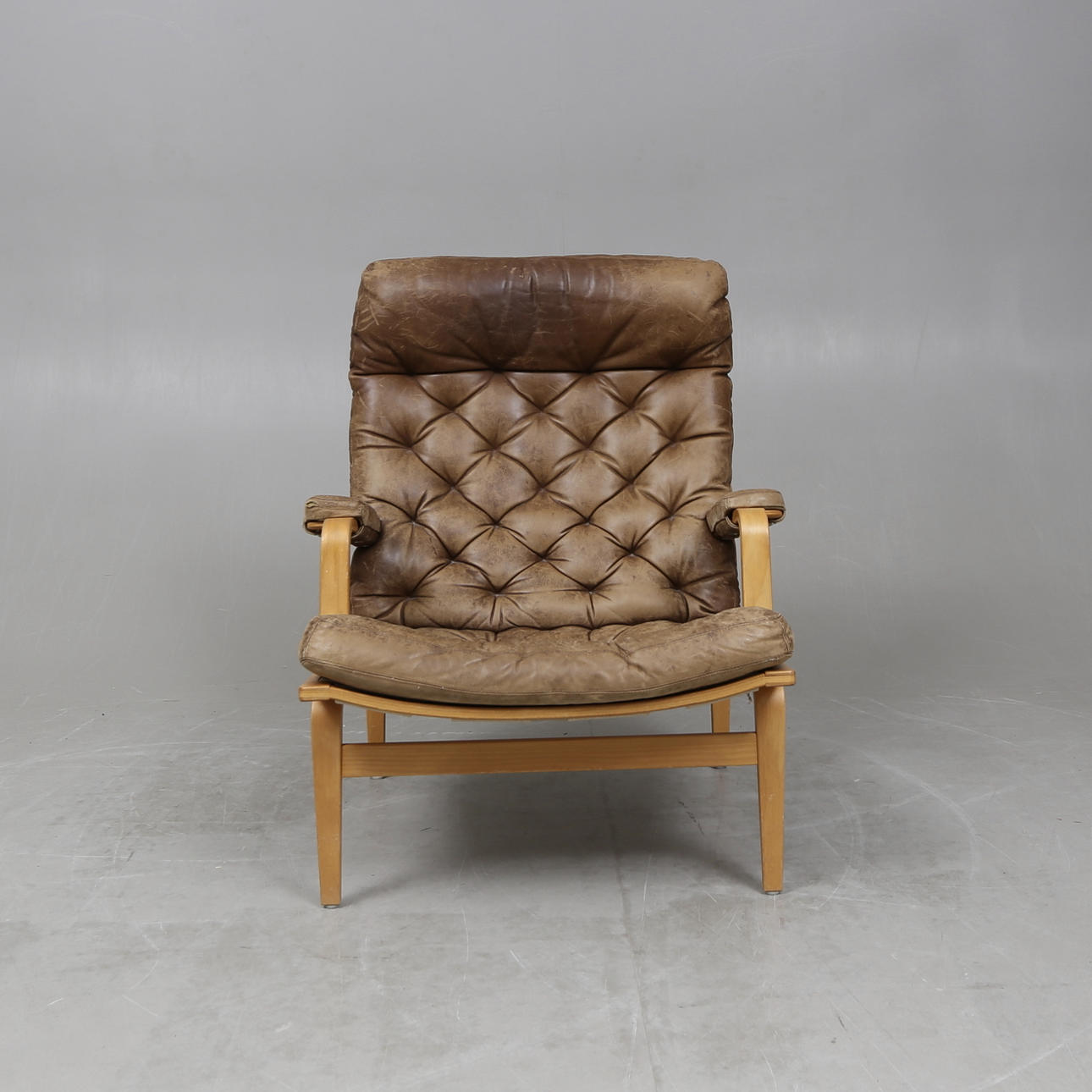 ARMCHAIR, "Ingrid", leather, Bruno Mathsson by Dux.