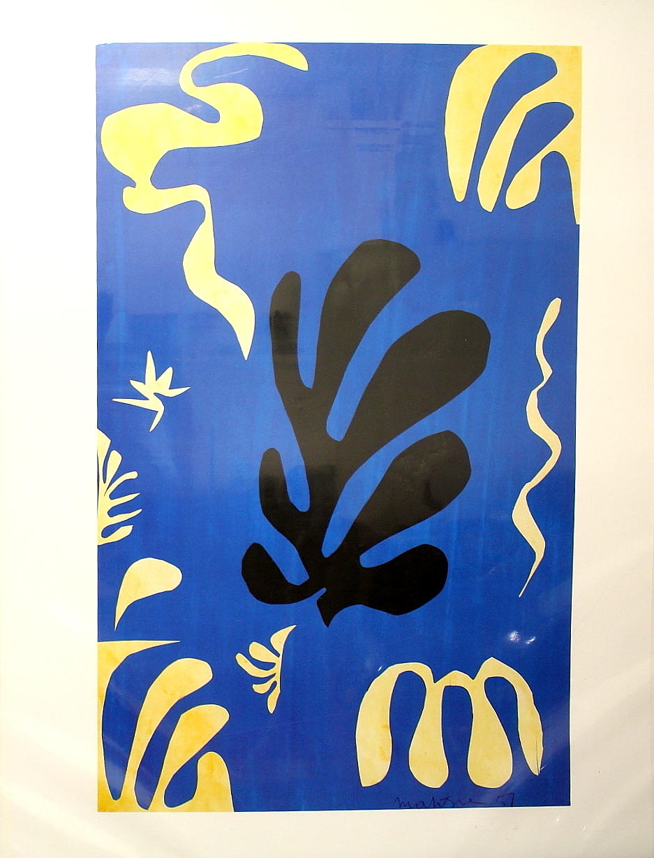 HENRI MATISSE. offsettryck, composition Fond Bleu.