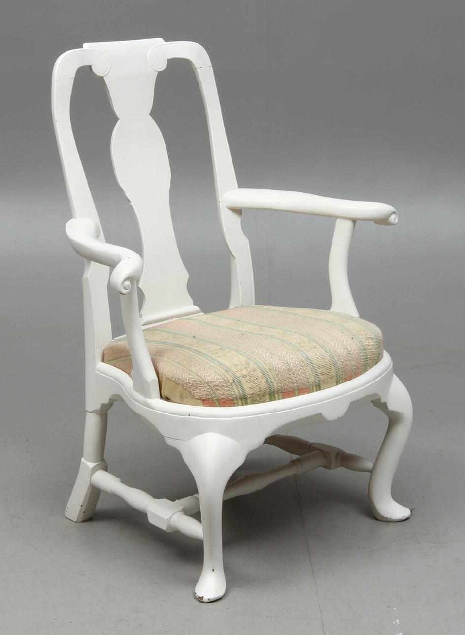 KARMSTOL, rokoko, provinsarbete, 1700-tal.