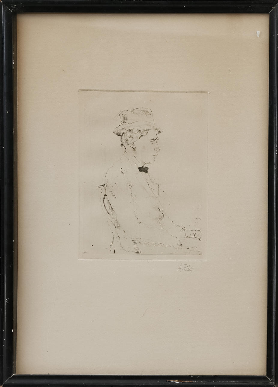 AXEL FRIDELL. Graphic sheet, signed.