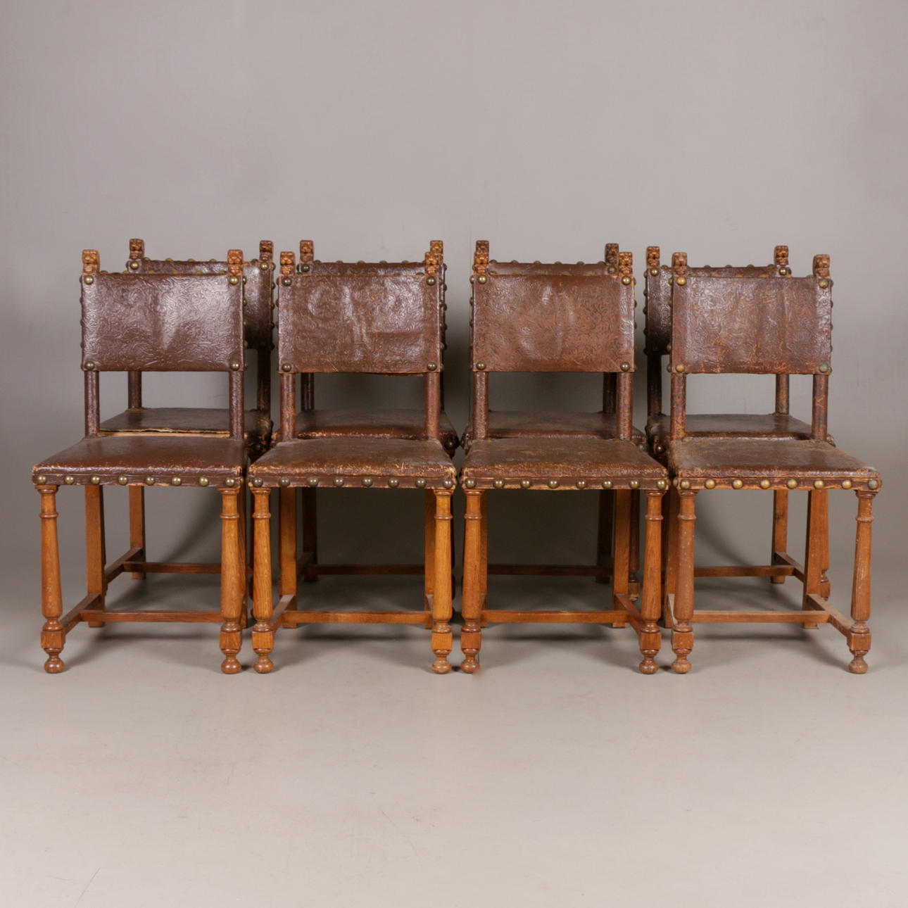 STOLAR, 8 st. Barockstil, tidigt 1900-tal.