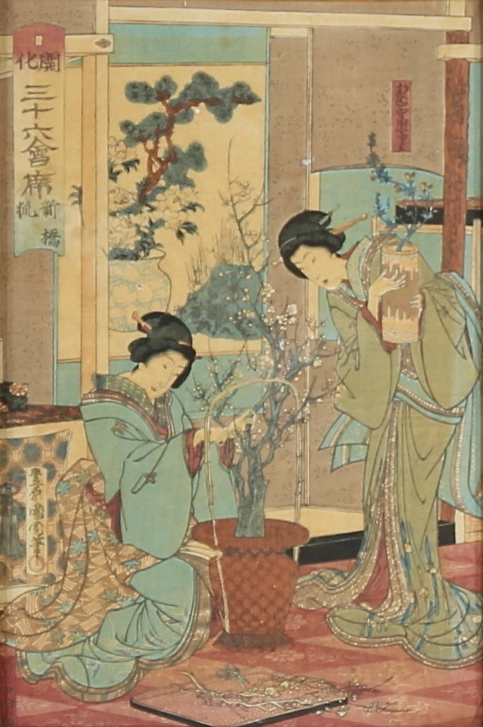 WOODCUT, Japanese, 18/1900 century.