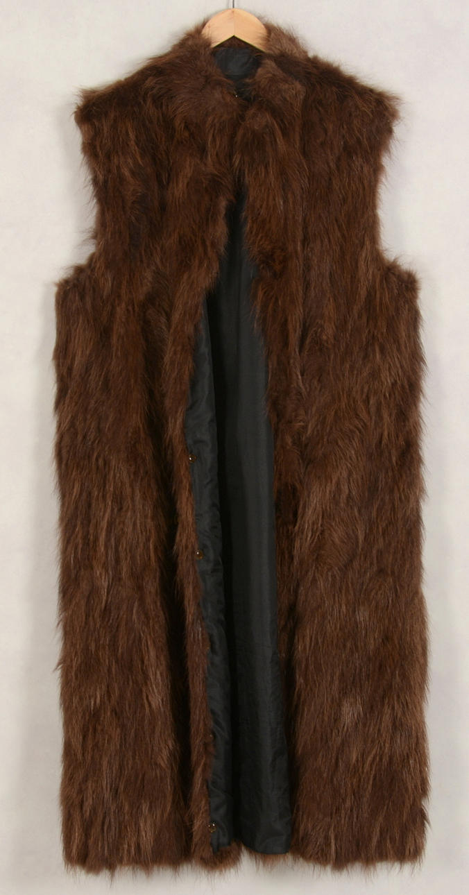 VEST, fur, Cap Ferrat, Italy.