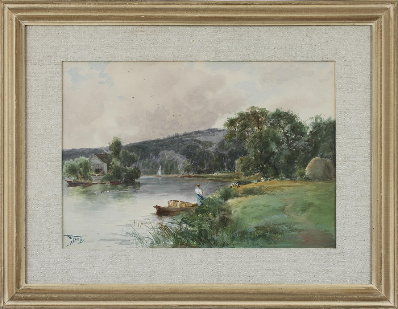 HENRY CHARLES FOX. Akvarell, signerad och daterad 97.