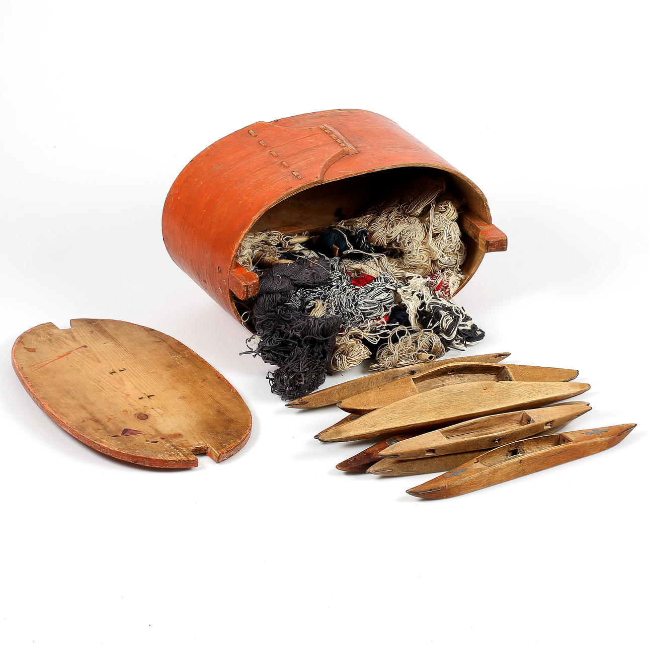 SWEEPER and WEAVING ACCESSORIES, commoner, 19th century.