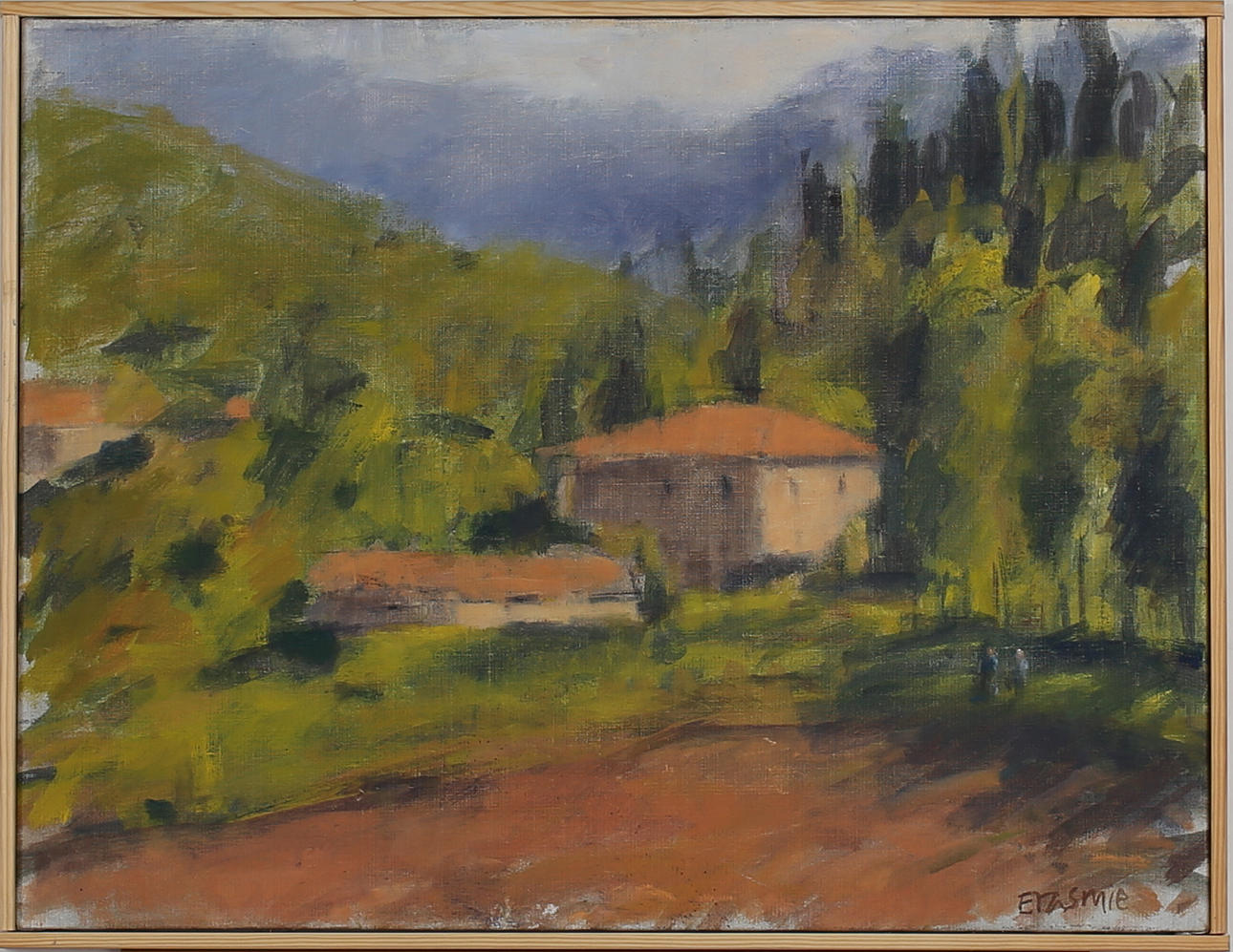 TORSTEN ERASMIE. "Gård Italien, 2005" Olja på duk. Signerad Erasmie.