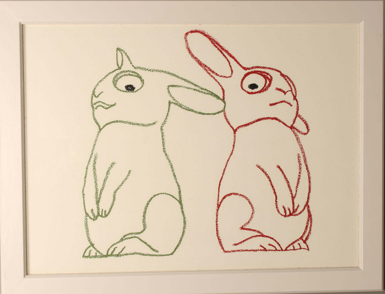 MARIANNE LINDBERG DE GEER. "Rabbit Tales - A Study in postcoital Depression", sign MLDG och daterad 1999 a tergo.