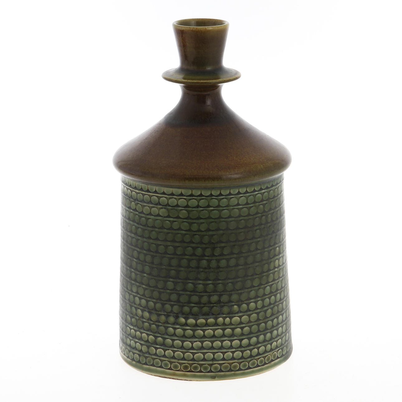 STIG LINDBERG. Vas, glaserat stengods. Gustavsbergs Studio. Signerad Stig L, studiohand.