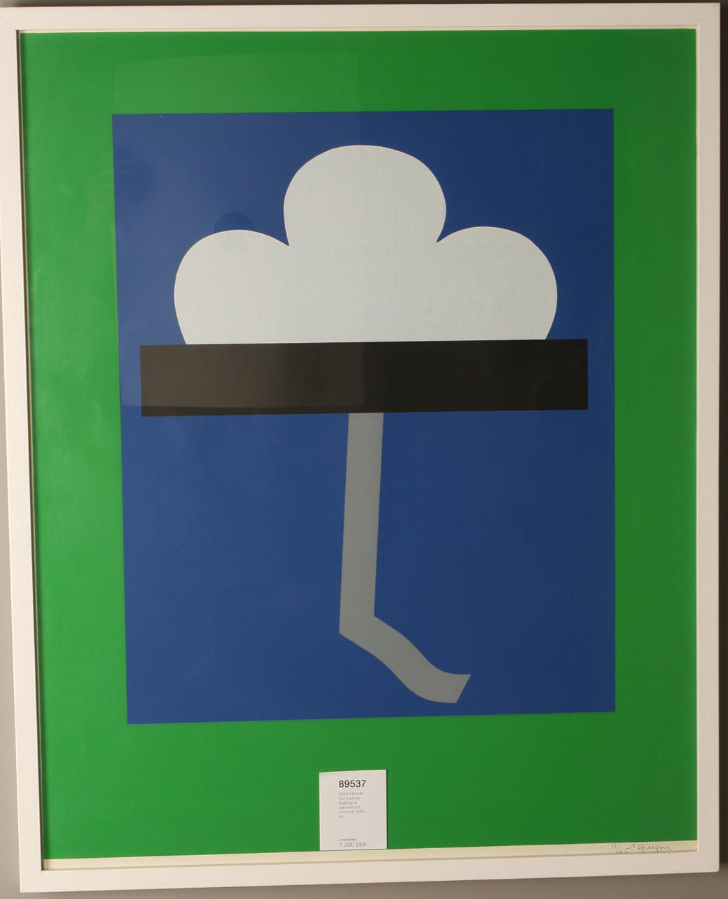 CURT HILFON. Komposition, färglitografi, signerad och numrerat 18/65.