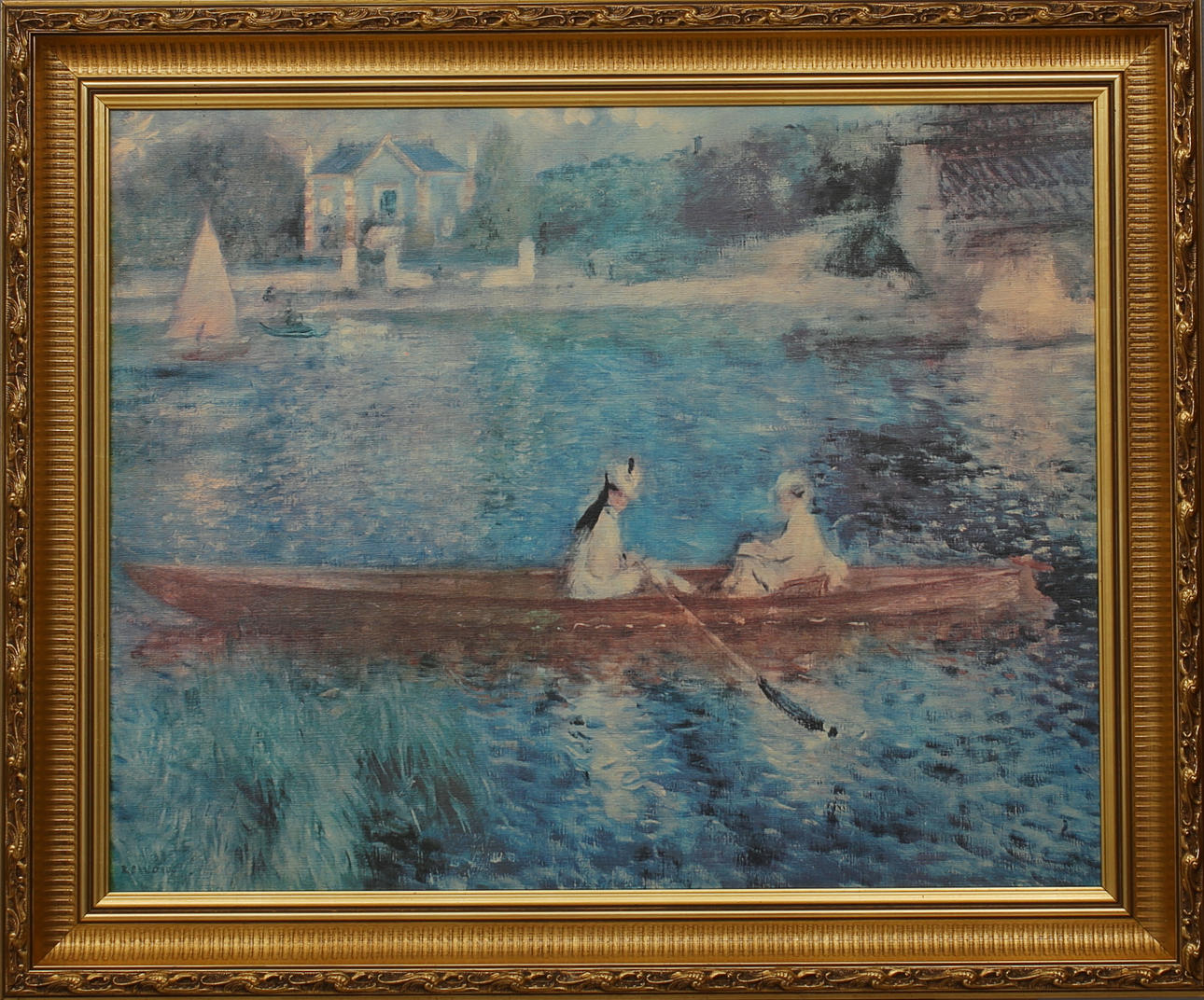 PIERRE-AUGUSTE RENOIR. EFTER. The Skiff. Konsttryck. Signerad i trycket.