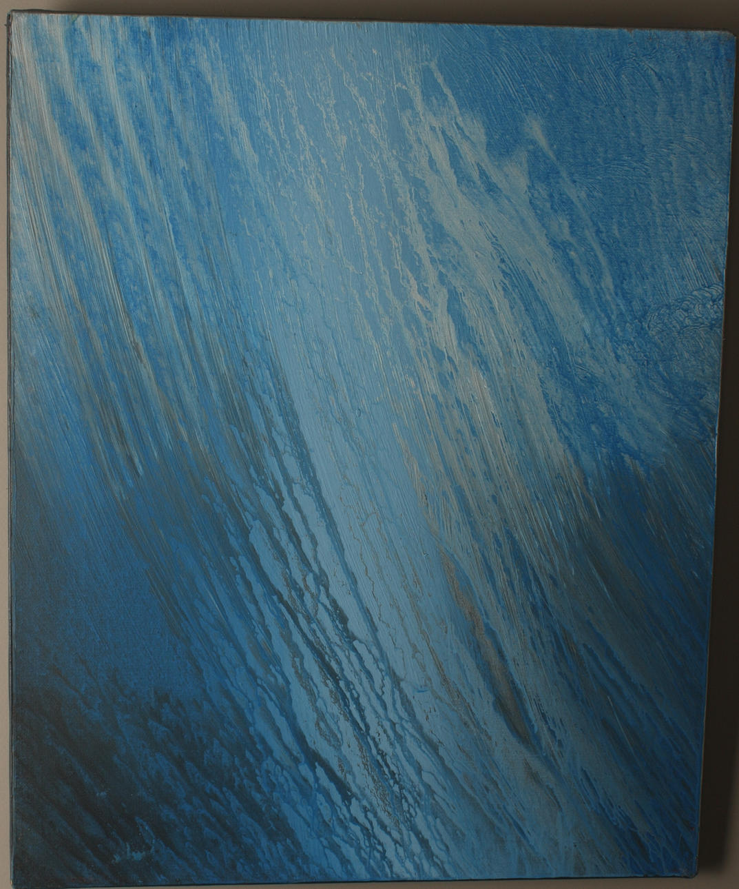 CURT HILFON. Komposition i blått, olja på duk. Osignerad.