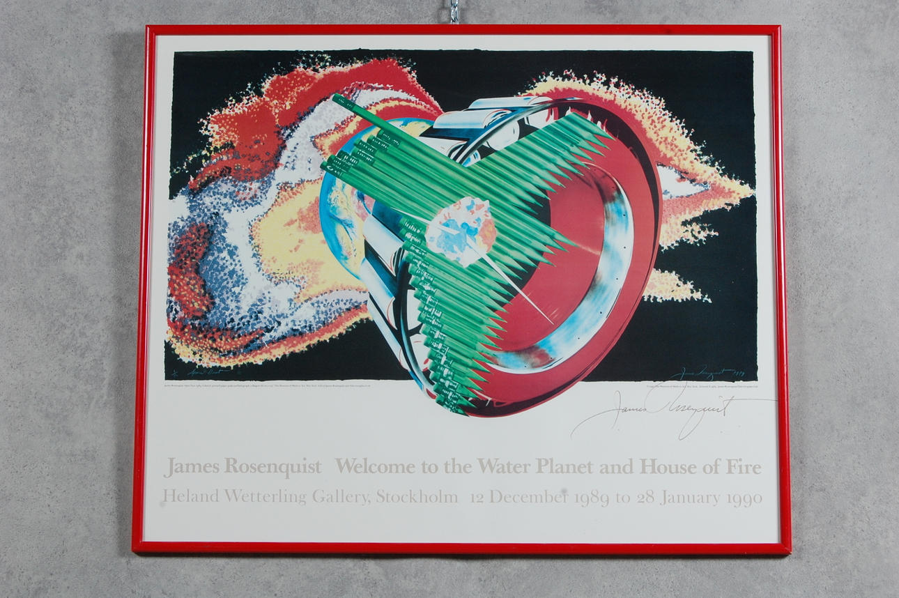 JAMES ROSENQUIST. utställningsaffisch, signerad av konstnären.