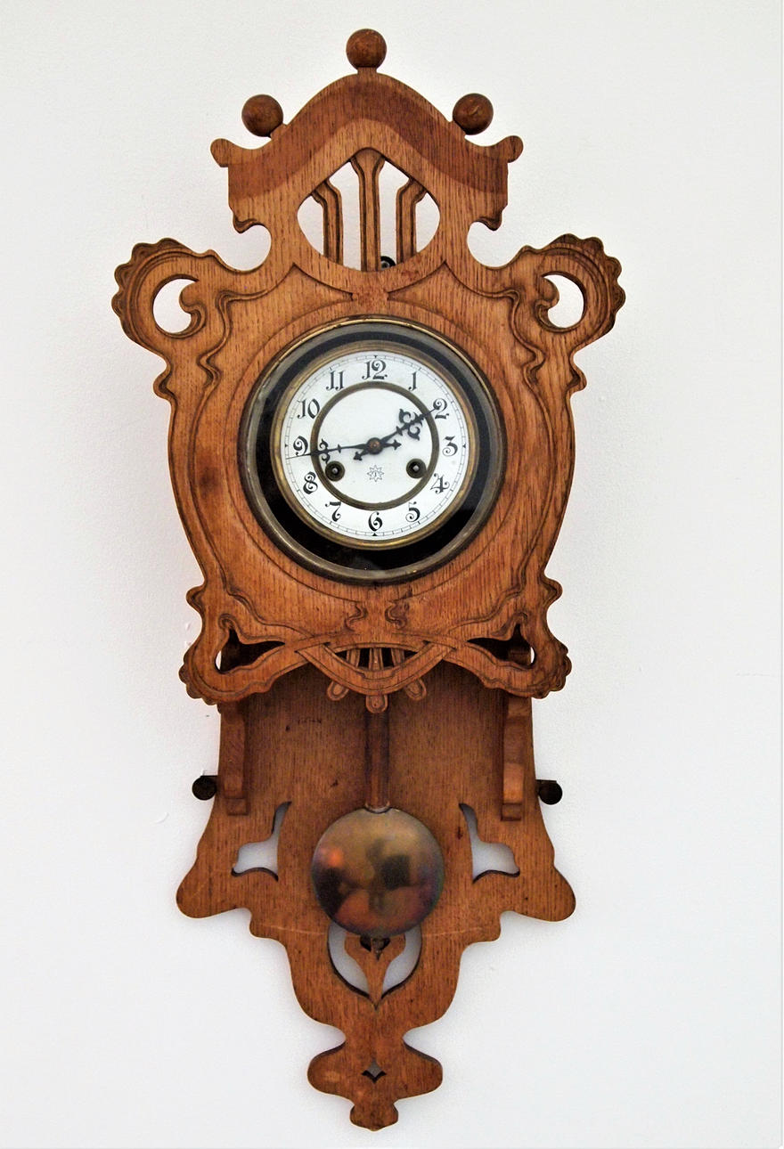 WALL CLOCK, JUNGHANS, Art Nouveau.