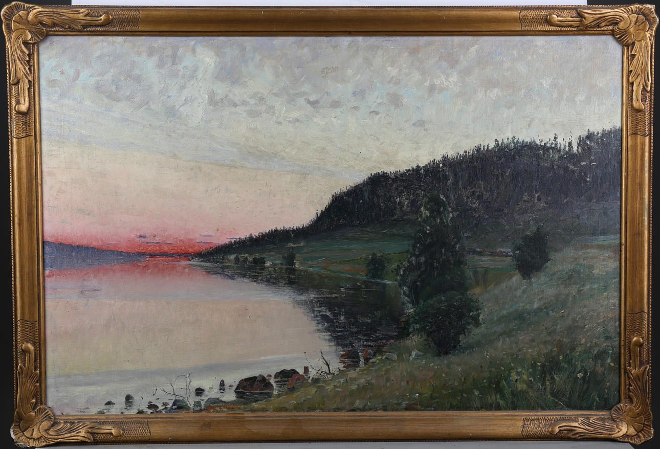 CARL JOHANSSON. Motiv från Jämtland. Olja på duk, signerad a tergo.