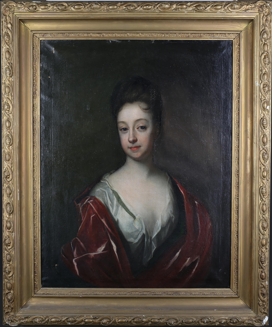 DAVID VON KRAFFT. (1655-1724)."Ulrica Christina Wellingk" (1687-1766). Olja på duk.