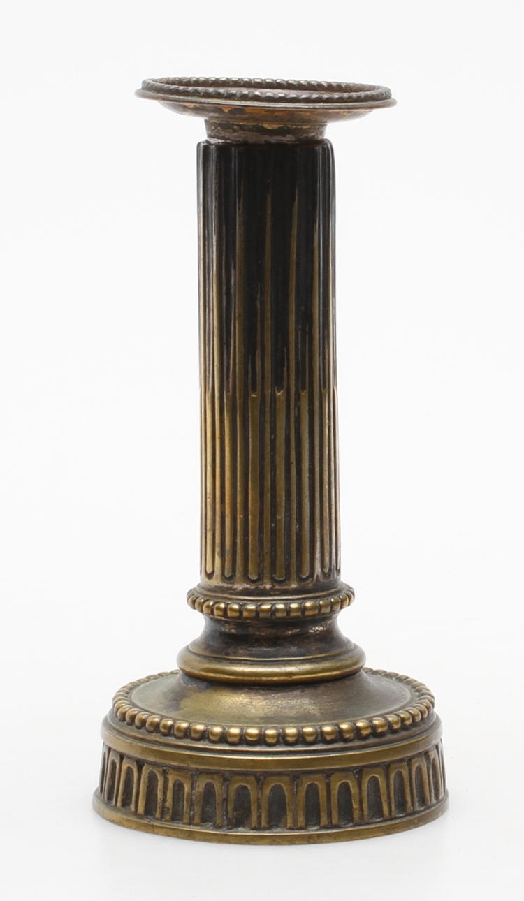 LJUSSTAKE, mässing, gustaviansk stil, 1800-tal.