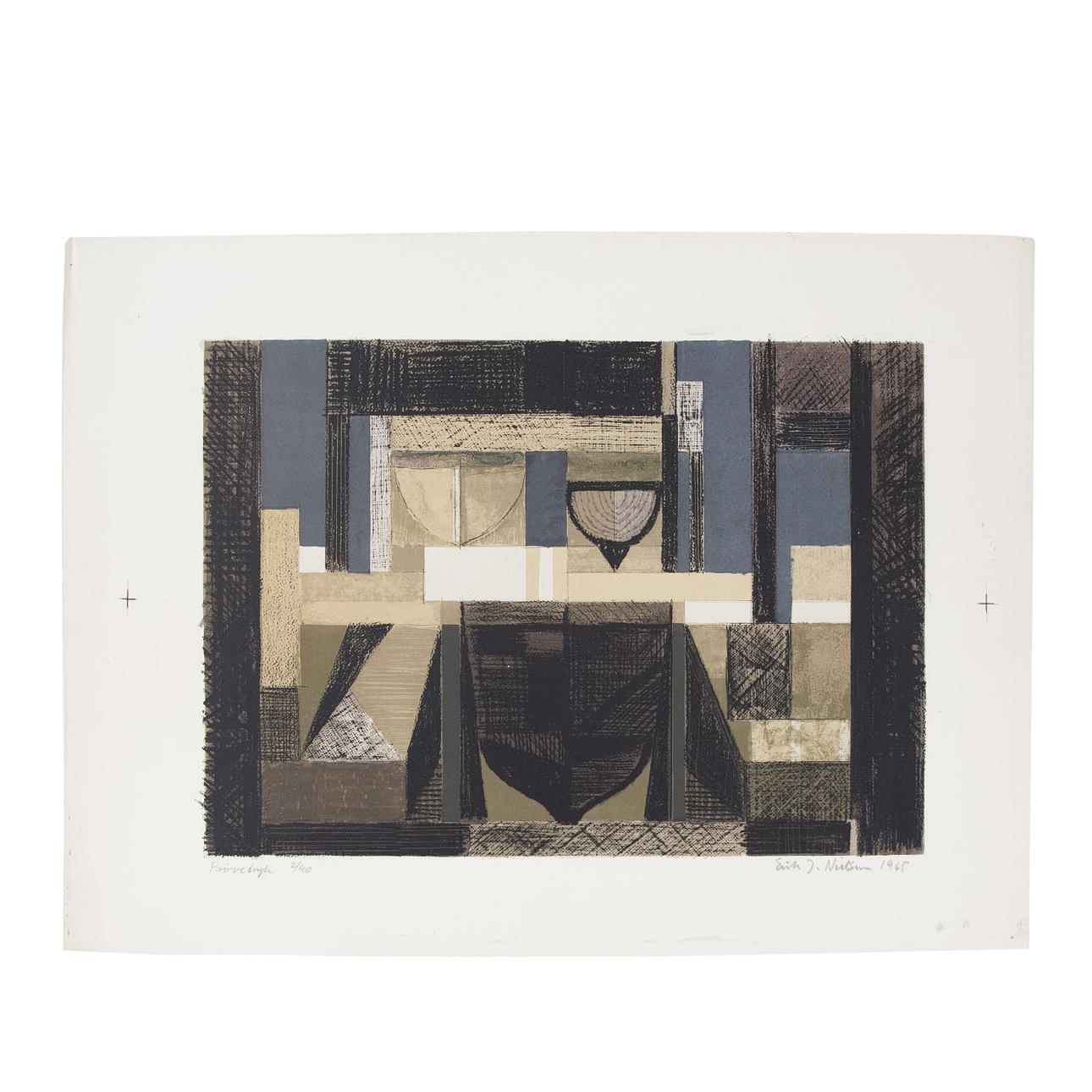 ERIK J NIELSEN. LITO 2/40 proof, signed.