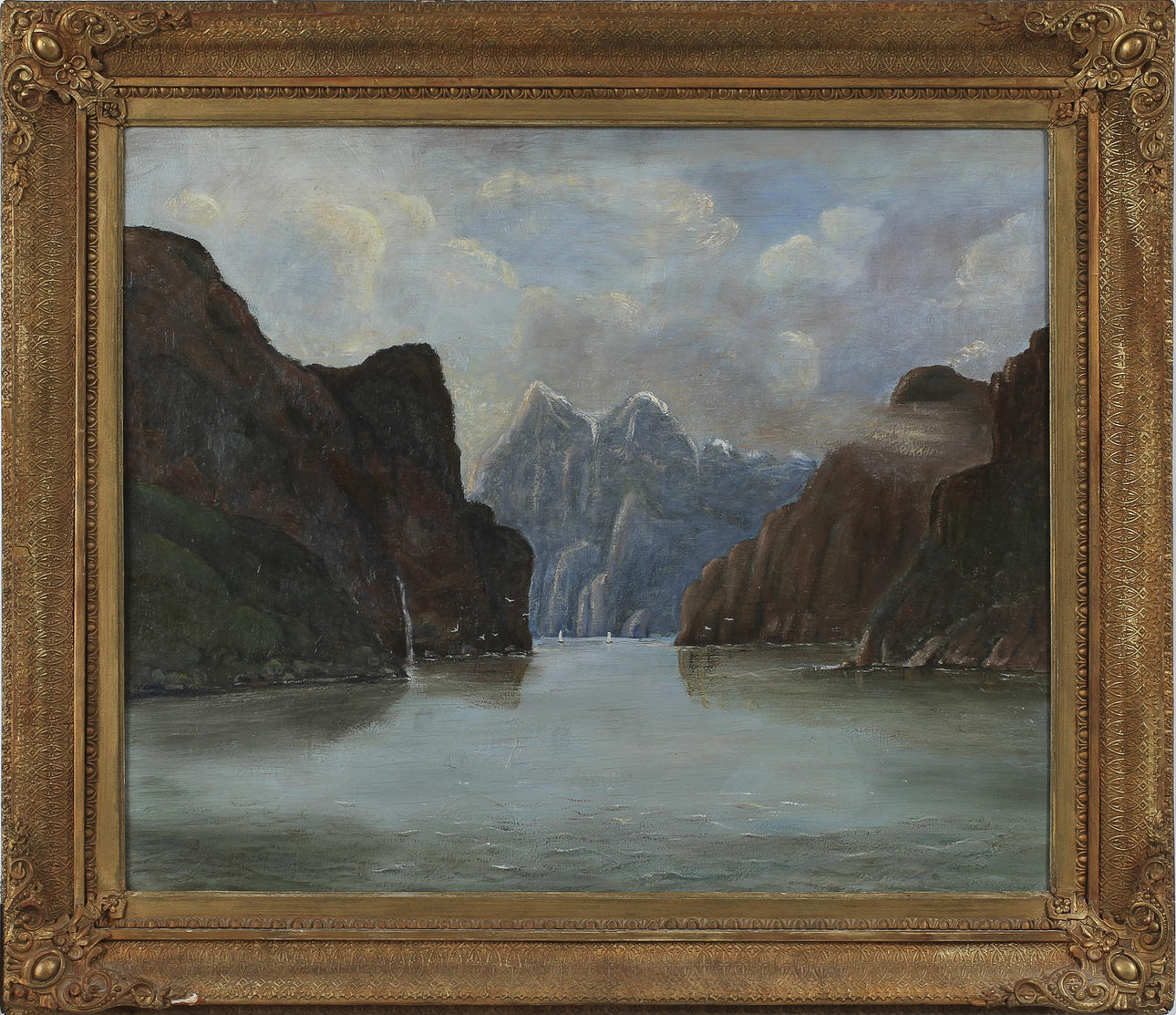 OKÄND KONSTNÄR, olja på pannå, sign o dat -04.