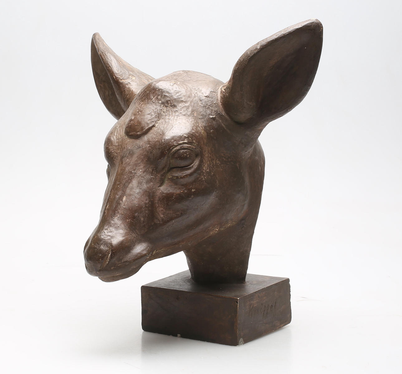 ARVID KNÖPPEL. Sculpture, patinated plaster, signed Knöppel.